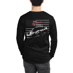 Heartbeat of America C7 Corvette Propriétaire Cadeau Unisexe Long Sleeve Tee