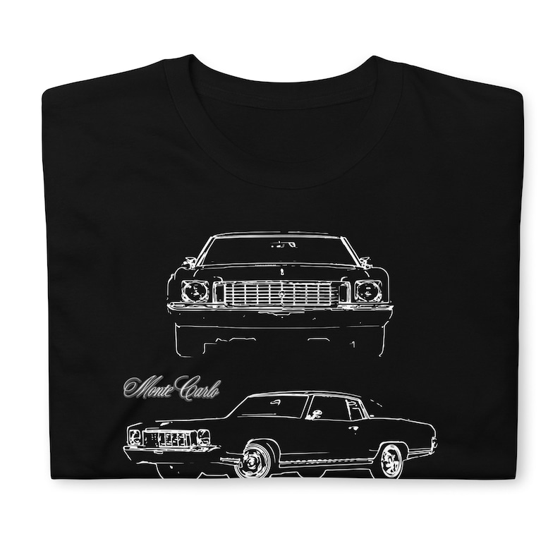 1972 Chevy Monte Carlo Classic Car Outline Shortsleeve Unisex Etsy