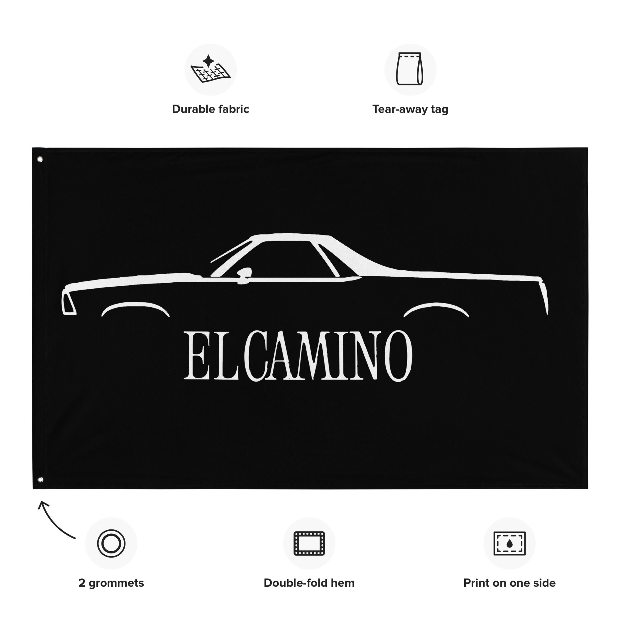 El Camino 1978 Silhouette Flag: Classic Car Man Cave Decor - Etsy