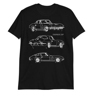1963 Corvette Split Window Coupe Collector Car Gift Short-Sleeve  T-Shirt