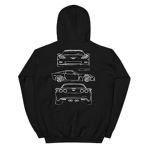 2007 Corvette C6 Z06 Owner Gift Custom Outline Art  Hoodie
