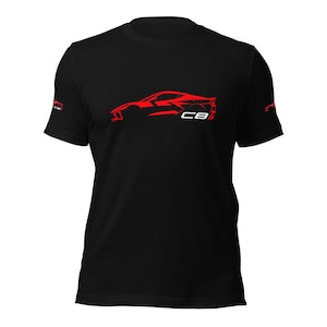 T-shirt Corvette C8 2024 pour Vette Drivers Torch T-shirt personnalisé rouge silhouette minimaliste