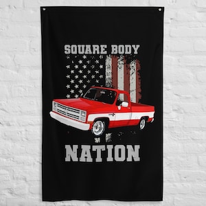 Chevy Silverado C10 K10 C30 Square Body Pickup Truck Garage Office Man Cave Banner Flag 34.5&quot; x 56&quot;  - Gift