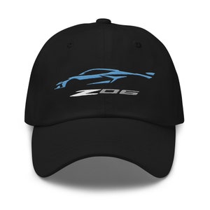 2023 Corvette Z06 C8 Vette Rapid Blue Silhouette Dad hat  - Gift