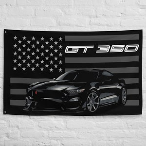 Mustang GT350 Flag: American Stang Car Club Banner (34.5&quot; x 56&quot;)