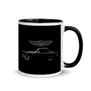 Ford Thunderbird 1955 Antique Classic Car Mug with Color Inside