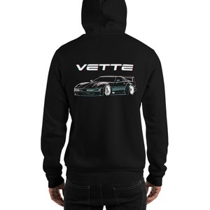 Corvette C4 80s Aesthetic Custom Line Art  Hoodie