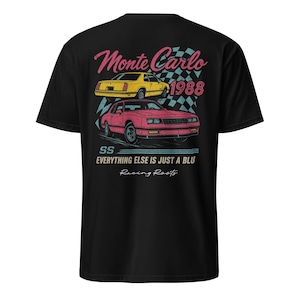 1988年式モンテカルロSS Tシャツ – クラシックマッスルカーシャツ – GボディシボレーTシャツ – レトロモンテカルロギフト – 80年代カー愛好家向けアパレル