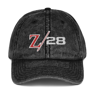 Chevy Camaro Z28 1969 Z/28 Emblem Muscle Car Owner Gift Vintage Cotton Twill Cap
