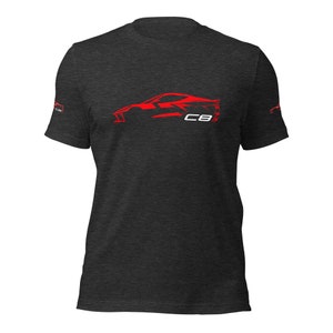 T Shirt Corvette Nouvelle Génération C1 C8 Génération: Graphite Chiné (grand) Un - Foto 10