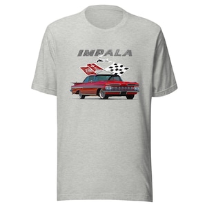 T-shirt Chevrolet 59 Impala rouge 1959
