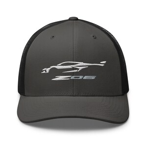 JG Infinite 2023 Corvette Z06 C8 Torch Red Snapback Trucker Hat – Custom Car Enthusiast Cap - View #7