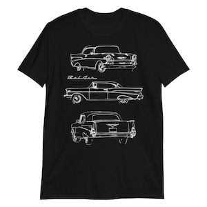 1957 Chevy Bel Air Antique Classic Collector Car Gift Short-Sleeve T-Shirt