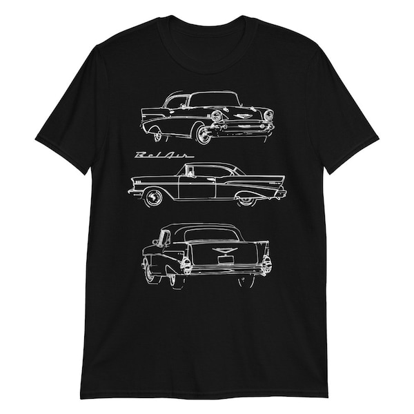 1957 Chevy Bel Air Antique Classic Sammler Auto Geschenk Kurzärmeliges T-Shirt