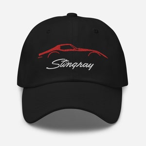 Casquette rouge personnalisée C3 Corvette Sports Car Stingray Silhouette 3rd Gen Vette Driver