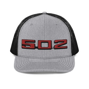 Chevy 502 Trucker Cap | Vintage Chevy Engine Hat with Adjustable Snapback, Classic Structured Fit, Curved Visor, Car Enthusiast Gift
