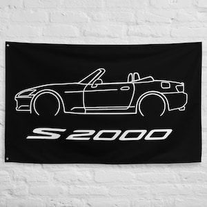 Honda S2000 Wall Flag – JDM Roadster Banner for Garage, Car Meet Decor, Man Cave Art