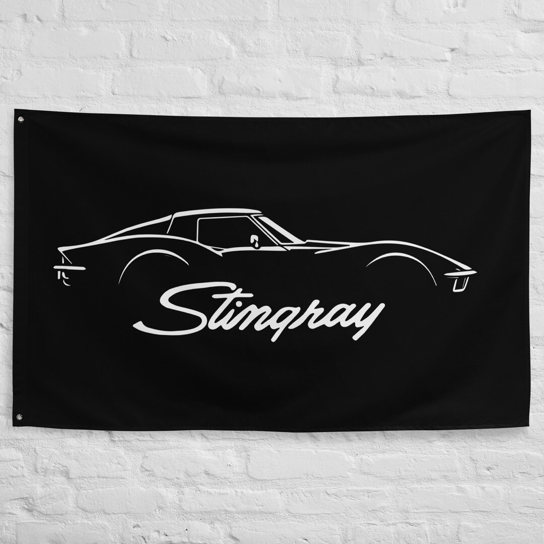 Racing Roots Black Muscle Car T-Shirt - 3rd Gen Vette C3 Stingray 1969-1981, Unisex Adult Tee