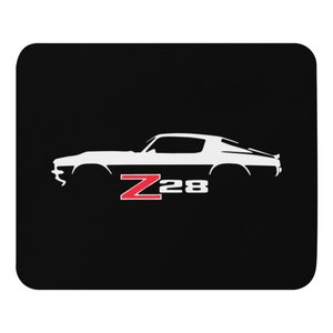 1970 1971 Chevy Camaro Z28 Emblem Silhouette Muscle Car Classic Cars Mouse pad