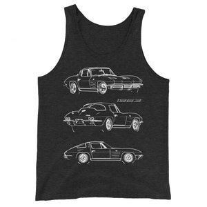 1963 Corvette Split Window Coupe Collector Car Gift  Tank Top