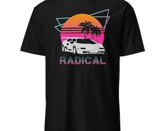 Radical 1980s Countach Tee, Retrowave T-Shirt, Vintage Car Lover shirt, Italian Supercar Graphic, 80s Supercar Retro Auto