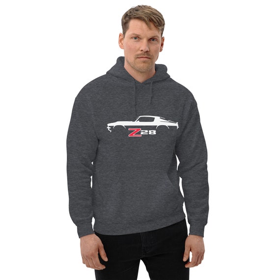1980s Style Classic Chevy Camaro Z28 Badging Pullover Hoodie 1980s Style Classic Chevy Camaro Z28 Badging Pullover Hoodie