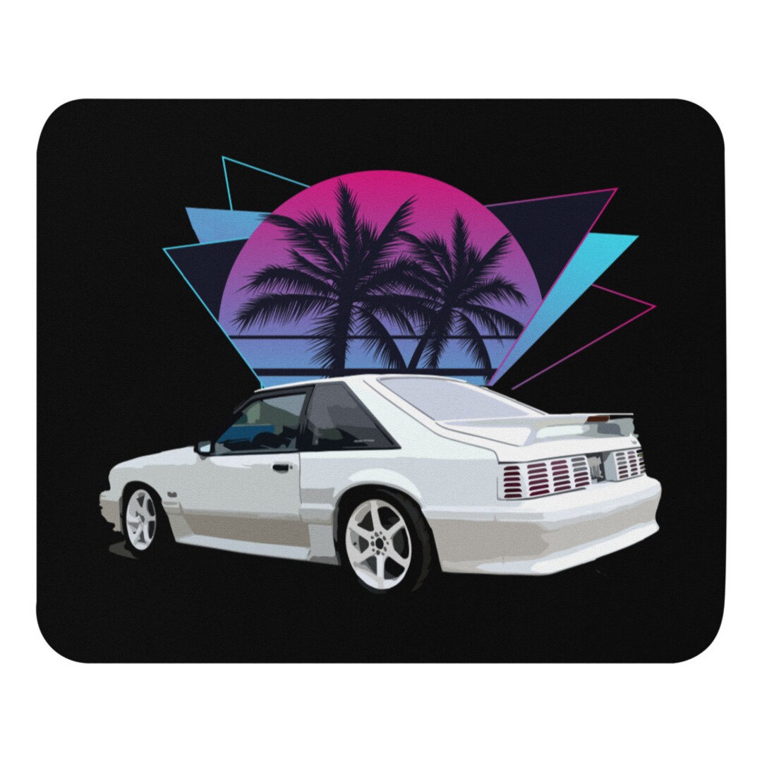 80s 90s Vaporwave Mustang Foxbody 5.0 GT Mouse Pad - Etsy