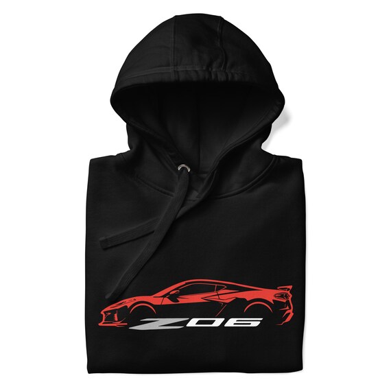 Torch Red 2023 C8 Z06 Corvette Owner Gift Hoodie - Unisex Automotive Themed Sweatshirt For Car Enthusiasts - View #5