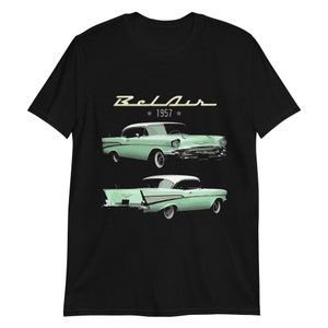 1957 Chevy Bel Air Surf Green Two Door Hardtop American Classic Car T-Shirt