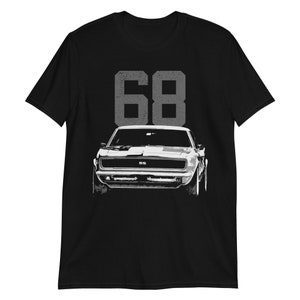 American Antique Collector Muscle Car 1968 Chevy Camaro T-shirt à manches courtes