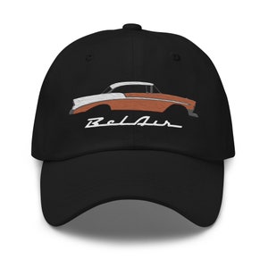 Auto d&#39;epoca Chevrolet Bel Air Sierra Gold del 1956, auto da collezione, cappello da papà Belair del 1956 - Idea regalo