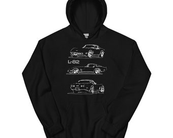 1980 Corvette Coupe L82 C3 Muscle Car Chevy Classic Cars Unisex Hoodie