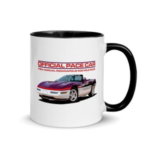 1995 Corvette C4 Convertible Indianapolis 500 Pace Car Mug with Color Inside