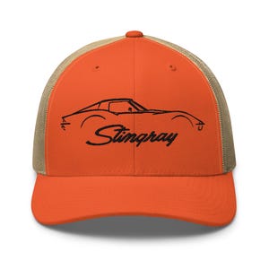 C3 Corvette Sports Car Stingray Silhouette 3rd Gen Vette Driver Trucker Cap