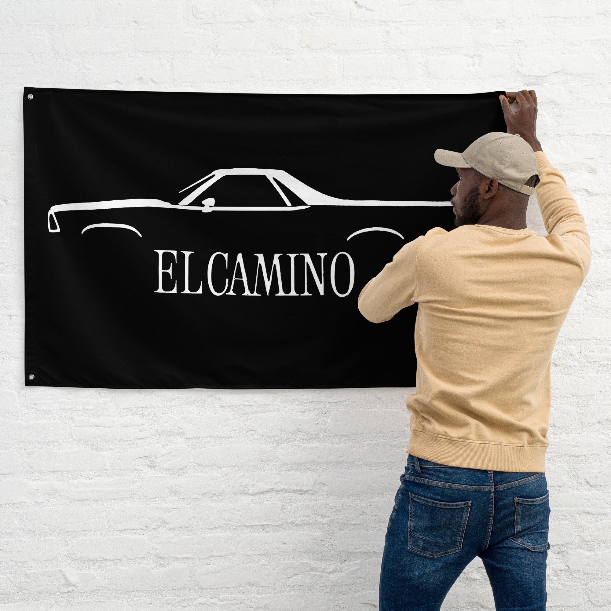 El Camino 1978 Silhouette Flag: Classic Car Man Cave Decor - Etsy
