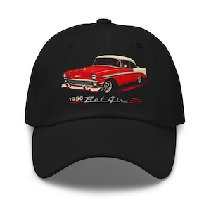 Cappellino Bel Air classico 1956, regalo per gli amanti delle auto d&#39;epoca, logo Bel Air classico, stile automobilistico, cinturino regolabile