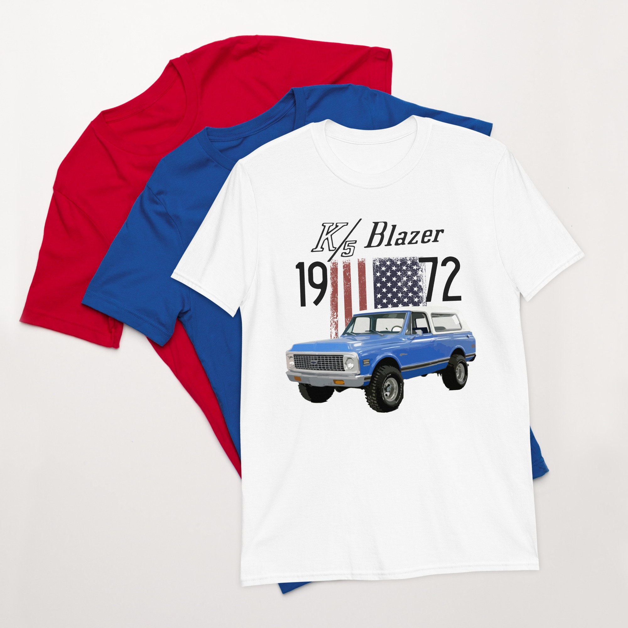 【U LAN】Salted Truck Vintage Over Short Sleeve Tee Chevy K5 Blazer Vintage American Truck Short-sleeve T-shirt