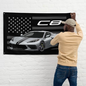 Panneau Décoratif Mural Métal 'Corvette - America's Sports Car' - Garage, Mancave, Décoration