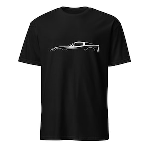 Corvette C6 Outline 6th Gen Vette Owner Gift Short-Sleeve  T-Shirt