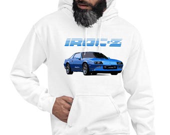 Retro IROC Z Camaro Hoodie: 80s Muscle Car Graphic
