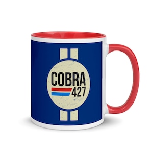 Shelby Cobra 427 Muscle Car Retro Logo Mug with Color Inside