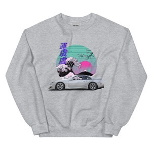 Felpa da corsa drift JDM Tuner con estetica giapponese Vaporwave anni &#39;80 e &#39;90, 300zx