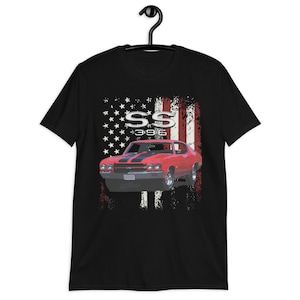 1970 Chevelle SS Red with Black Stripes Muscle Car Short-Sleeve T-Shirt