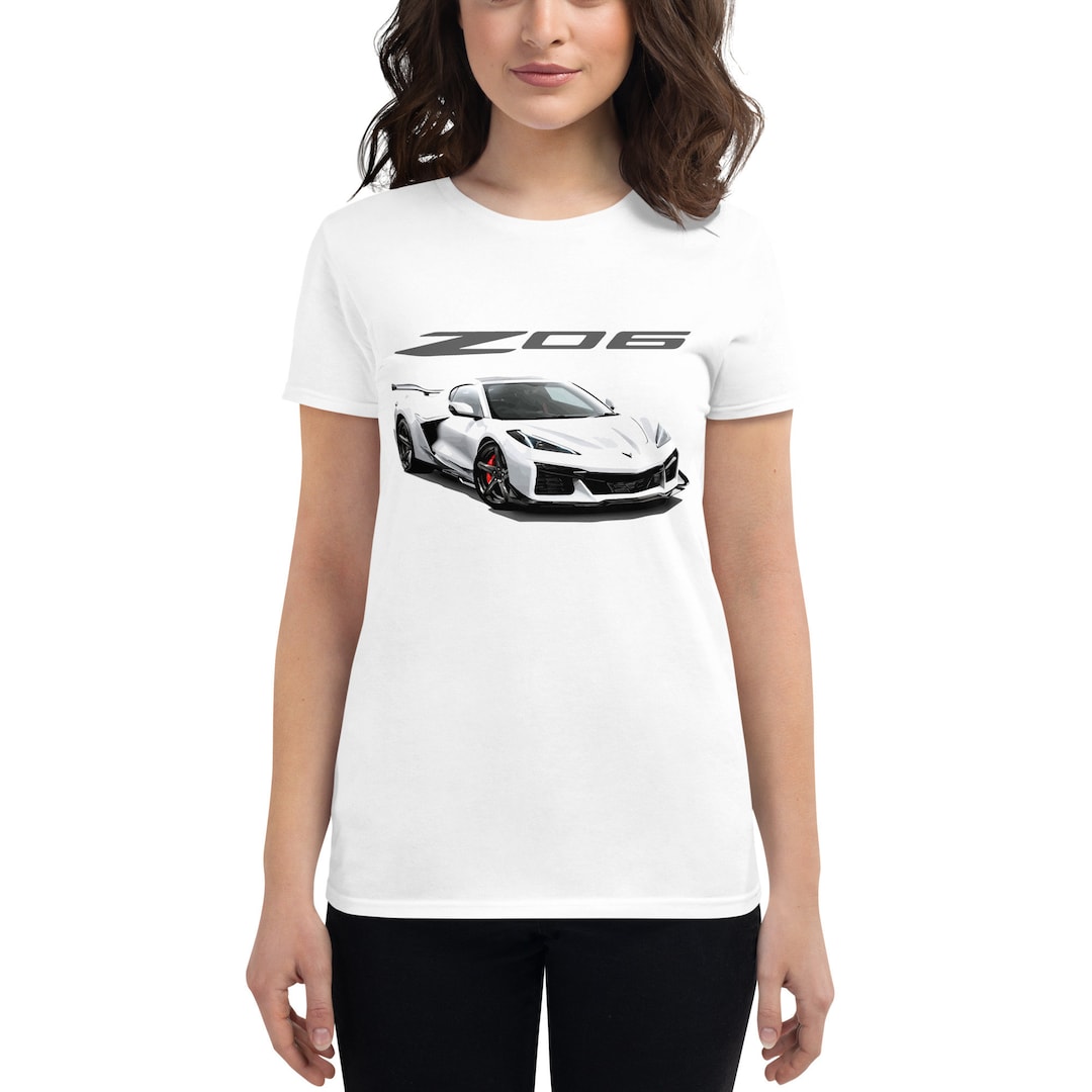 JG Infinite Women's 'Vette C8 Sports Car T-Shirt - Black Short Sleeve Tee - View #12