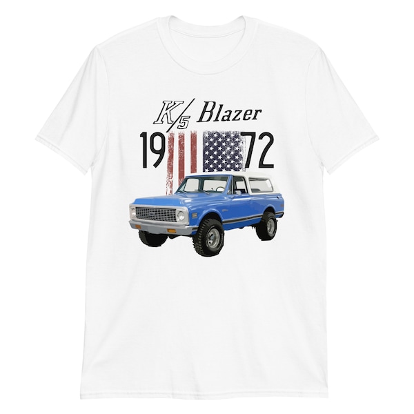 1972 Chevy Blazer K5 Light Blue Vintage Truck Short-Sleeve Unisex T-Shirt