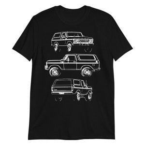 1978 Bronco Owner Gift Sketch Outline Art Short-Sleeve  T-Shirt
