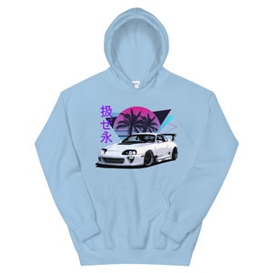 Vaporwave Aesthetic Supra JDM Tuning Drift Racing Unisex Hoodie