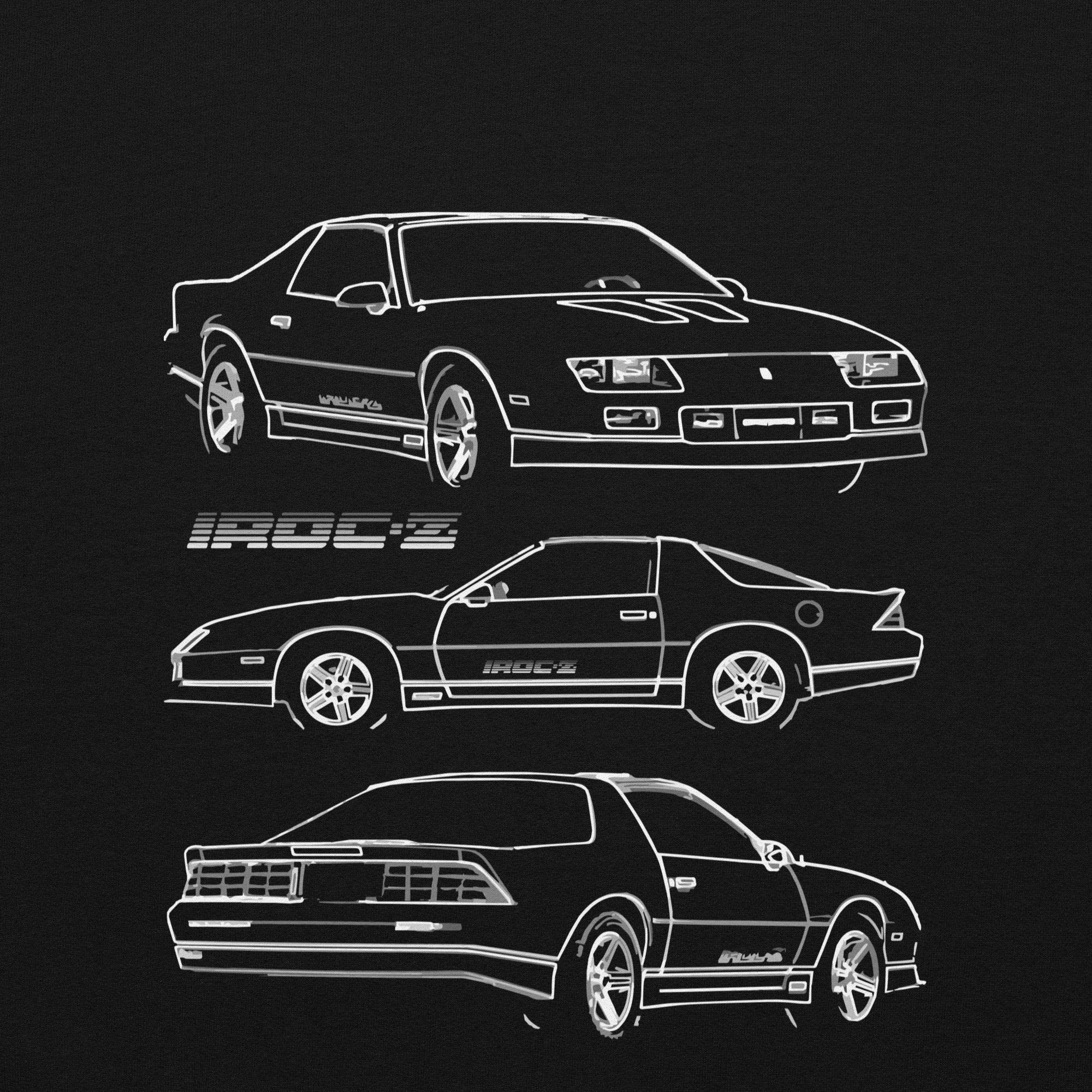 Sweat-shirt Rétro Camaro IROC-Z 1987 - Design Voiture De Course, Col Rond
