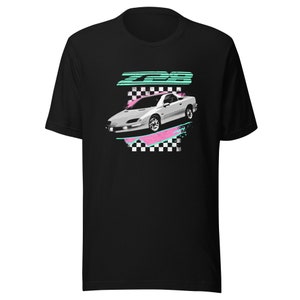 Old School 90s Car Graphic Camaro Z28 Fourth Gen Custom South Beach  t-shirt