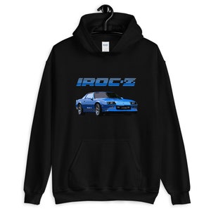 1980&#39;s Camaro Blue IROC-Z  Hoodie